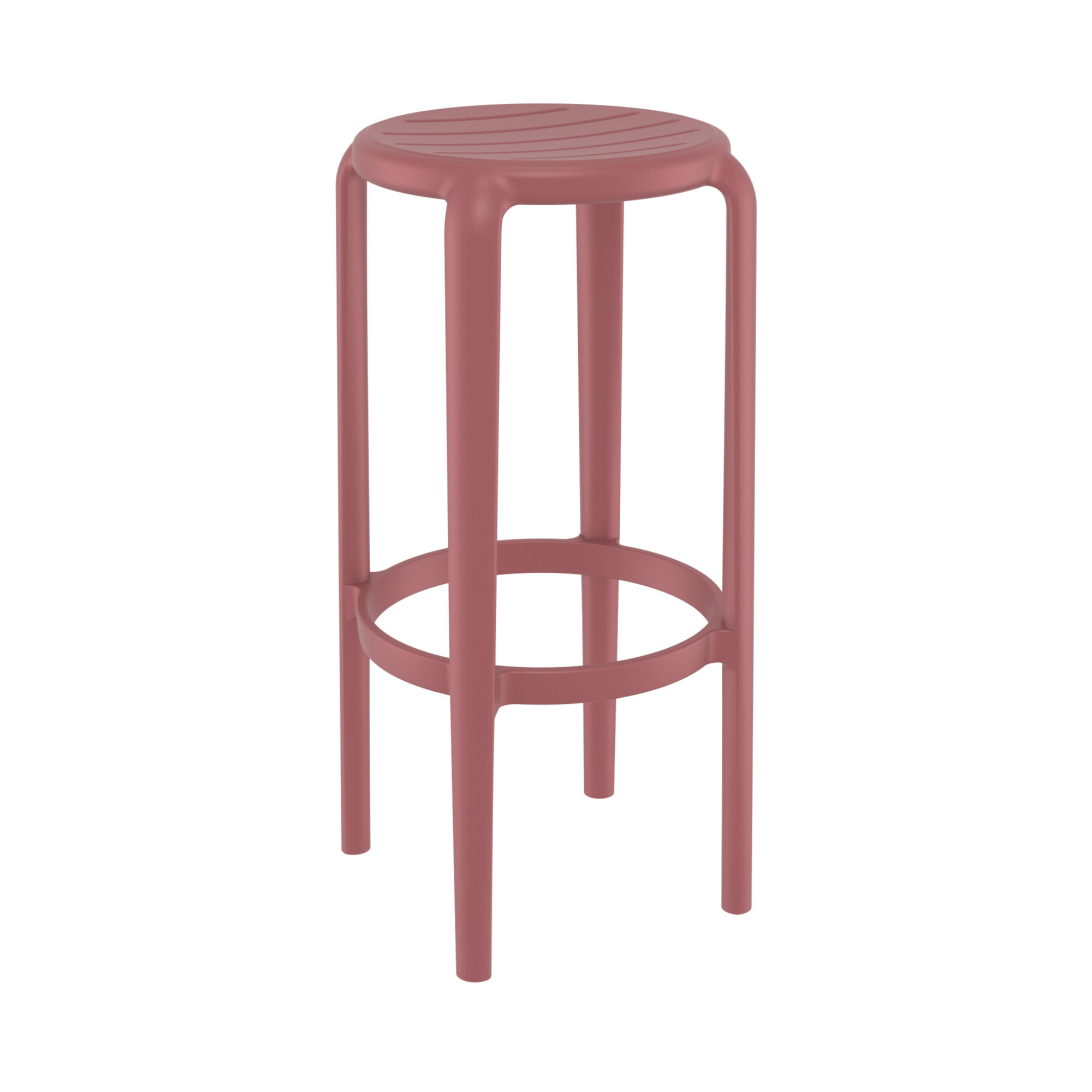 Awan Backless Outdoor Bar Stool, 29.75", 	Marsala