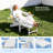 3-Level Adjustable Adirondack Chair with Retractable Ottoman and 2 Cup Holders, Folding All-Weather Outdoor Fire Pit Chair for Deck, Patio, Garden, and Backyard Use, White-945779410