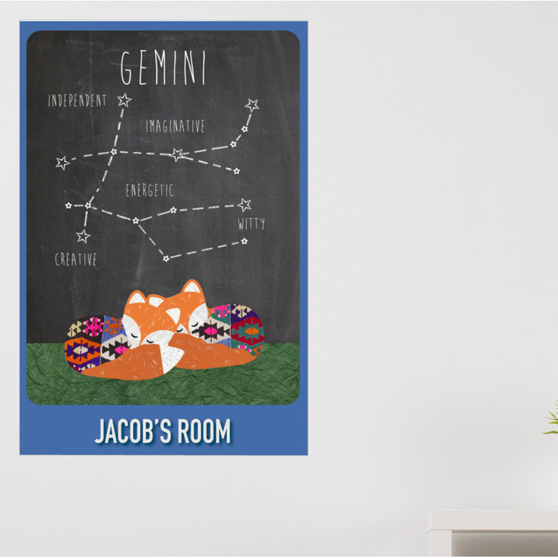 Décalcomanie murale personnalisée gemini zodiac, Oui