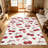 1PC Cherry and Heart Printed area rugs for Living Room, Soft and Comfortable, Suitable for all seasons, easy-to-maintain, machine washable Indoor floor mat, Under Table Farmhouse suitable for dining room, bedroom, kitchen, entryway, patio, home-288304217
