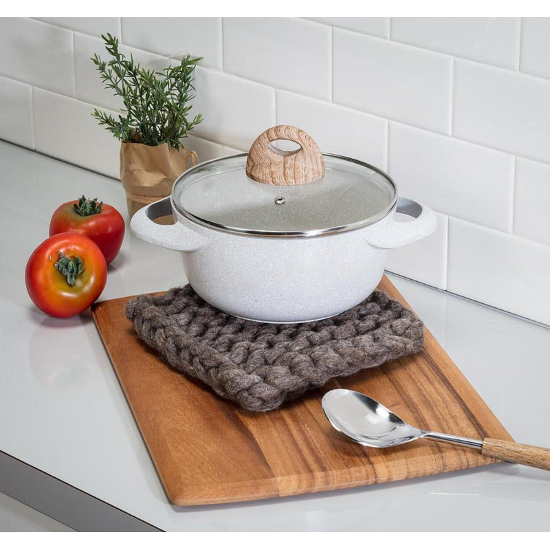 Trivet de couleur tricotée Chunky, Taupe