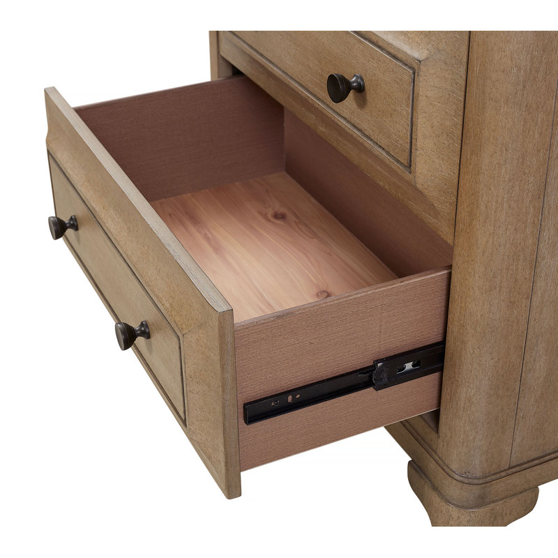 2 Drawer Nightstand With Sand Finish