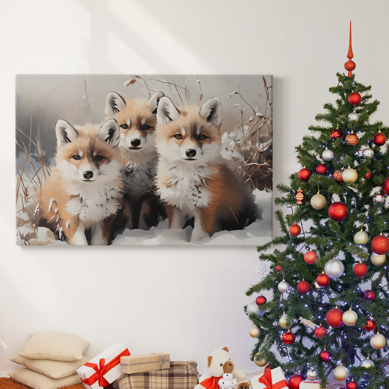 Art des Fêtes de Noël - Toile tendue avec châssis - série 3-xiv, H 12 po x l 18 po