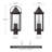 Harper 3-Light Bronze Outdoor Pier Mount Light Lantern Head-123822024