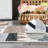 Vintage Patchwork Rug Washable Grey Hallway Non Slip Geometric Carpet Stain Resistant Tribal Soft Mat Low Pile Foldable-333466597