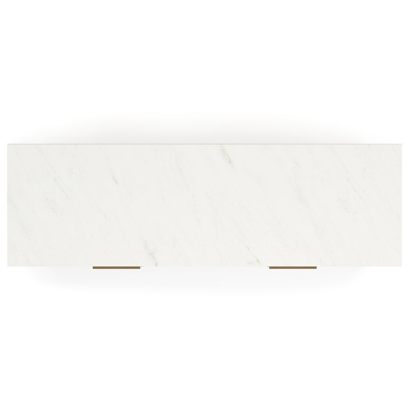 Cadmori Black and White 6-Drawer Dresser with Mirror