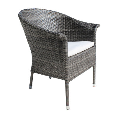 Chaise de patio avec coussin Neumark