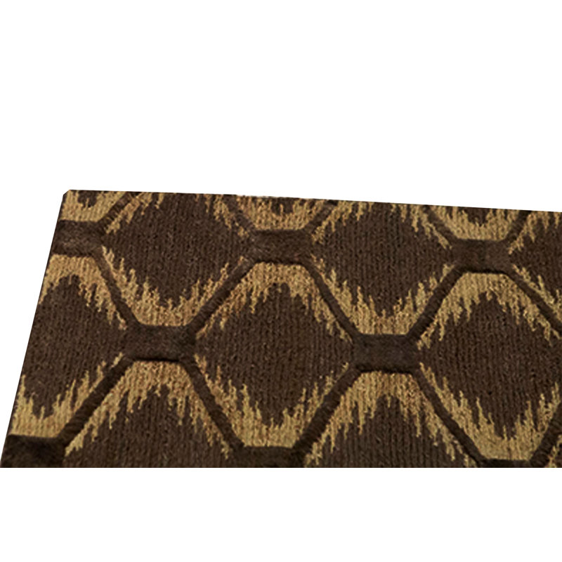 Geometric Area Rug in Brown