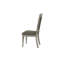 Ensemble de 2 chaises d'appoint luxueuses rembourrées argentées capitonnées Luxury