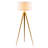 Cardone 60" Tripod Floor Lamp with Drum Shade and Foot Switch – Gold Legs/White Shade-532971216