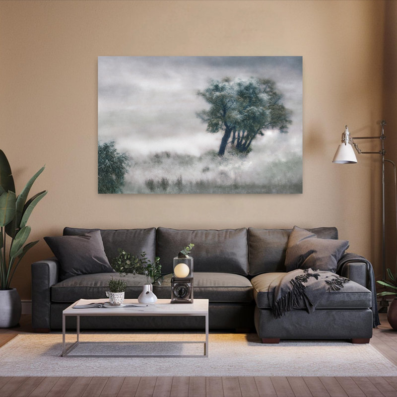 Art contemporain paysage contemporain abstrait pacifique, H 40 po x l 60 po