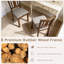 Ensemble de 8 chaises de salle à manger confortables, chaises de cuisine en bois massif avec siège en lin rembourré et dossier incurvé, chaises d'appoint rembourrées, capacité de 330 lb pour le salon, la maison de campagne, la décoration moderne-2044764968