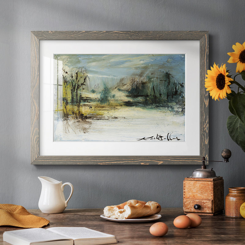 Wintery Horizon II - reproduction de cadre photo unique, Gris, H 22 po x l 32 po x P 1,5 po