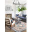 Tapis oriental oriental en laine bleu clair / beige / gris tissé à plat à la main 5 pi 1 po x 8 pi 5 po