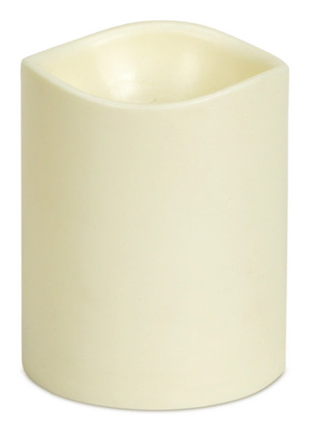 Bougie de Noël 5,5 po à DEL en cire scintillante sans flamme