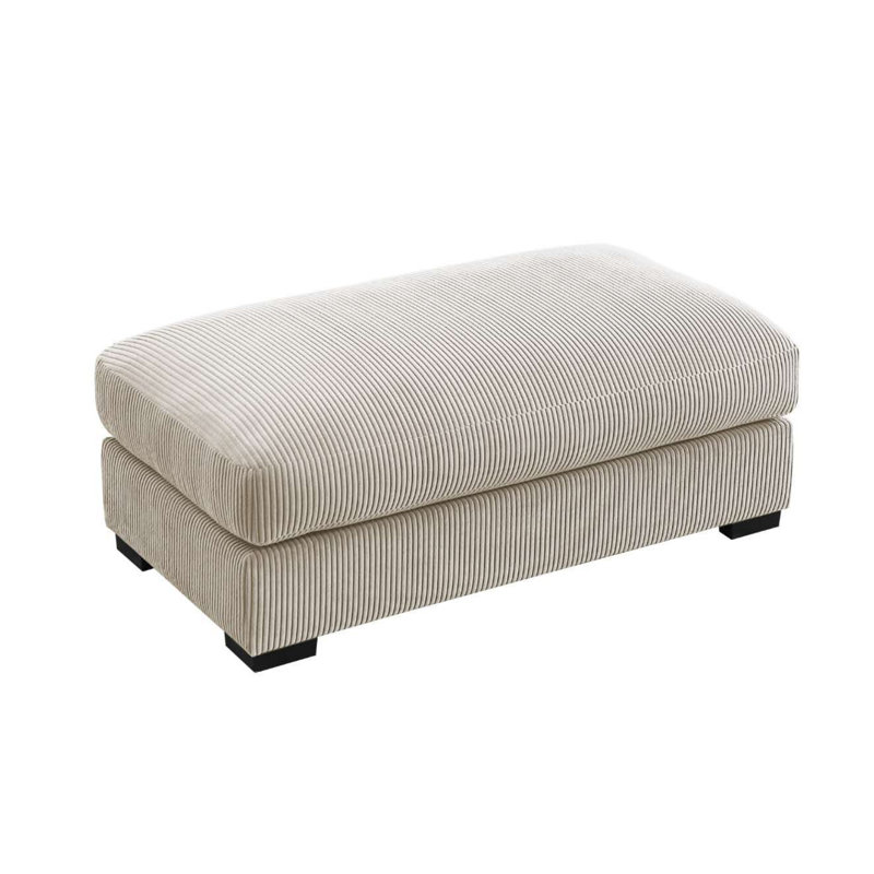 Dilawar 46" W High Qualitied Ottoman, Beige