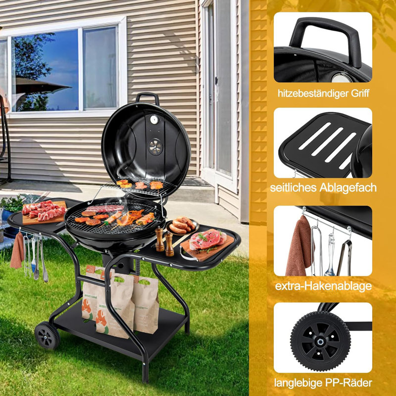 Belfry Kitchen Maja 134cm W Charcoal Grill