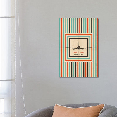 Why Not Now? Travel Poster 1 Piece Wrapped Canvas Wall Art