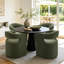 Chaise rembourrée avec roulettes cachées-1252908513