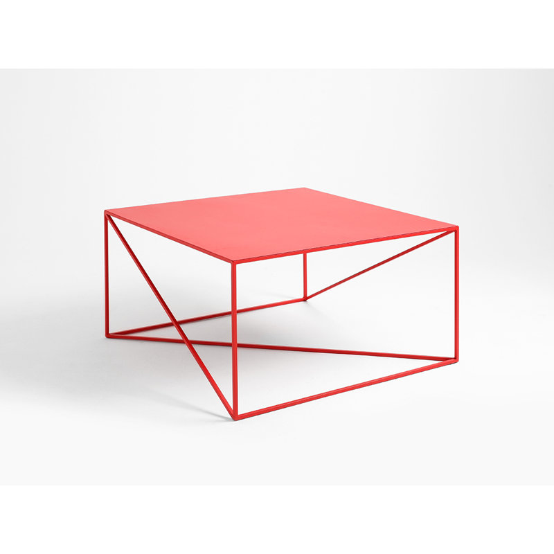 Quiana Frame Coffee Table, H45 x L80 x W80cm, Red