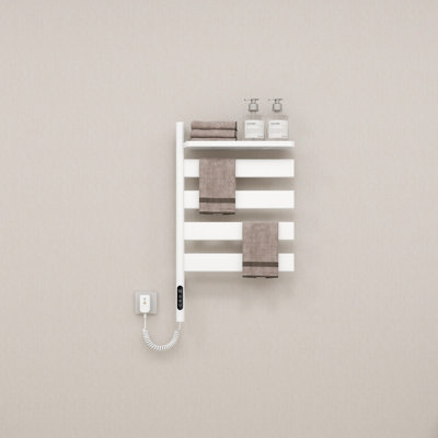 Smart Rotating Heated Towel Rack For Bathroom, Wall-Mounted Electric Towel Dryer With Swivel Bars, IPX5