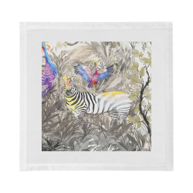 Arcadia Zebra Hemstitch 22" Linen/Cotton Napkin