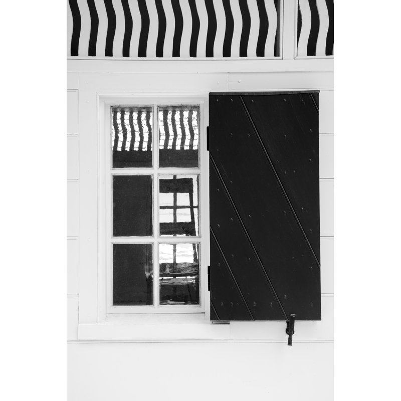 Black And White Windows And Shadows V by Laura DeNardo - Print on Canvas, 91 cm H x 61 cm W, Wrapped Canvas