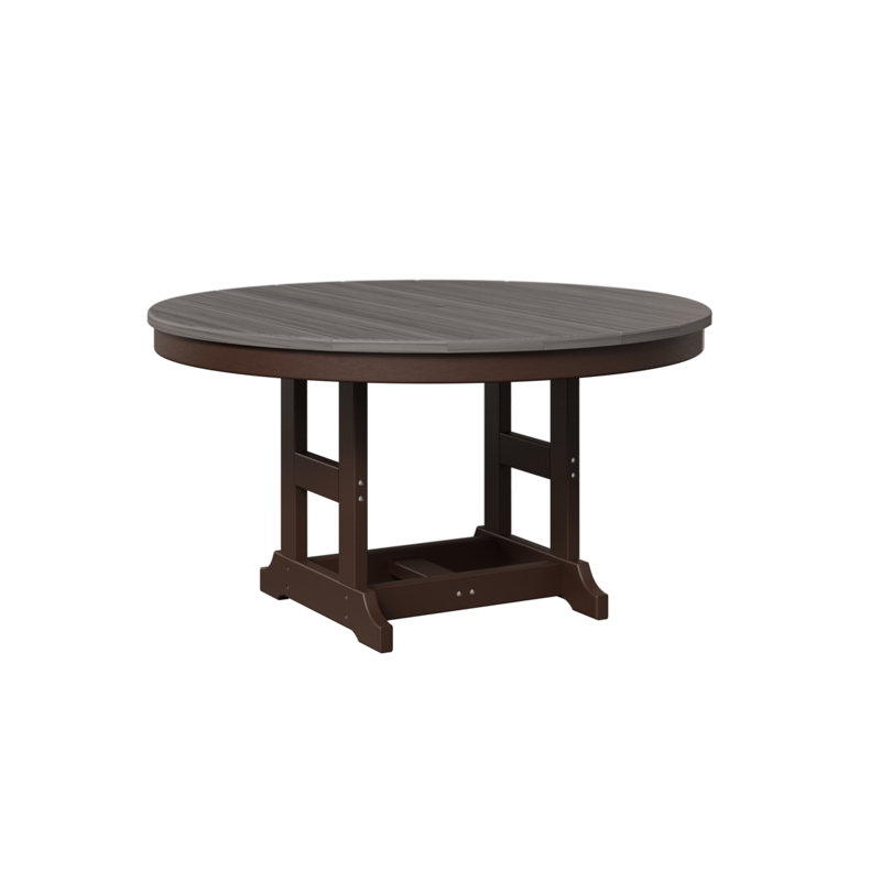 Table ronde 38 po pour enfants Berlin Gardens, Bois flottant gris, Chocolat / Brun