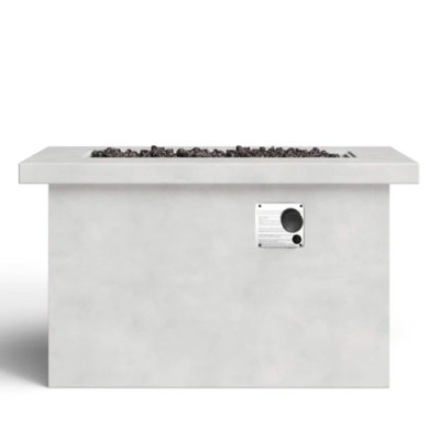 Table de foyer d'extérieur en béton, H 24 po, 50000, puissance de chauffage extérieur rouille et intempéries,