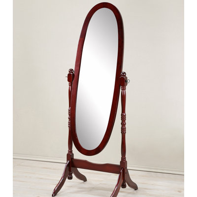 Traditional Queen Anna Style Wood Floor Cheval Mirror