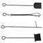 Support à bois de chauffage 2 couches avec outils d'assemblage productifs - noir