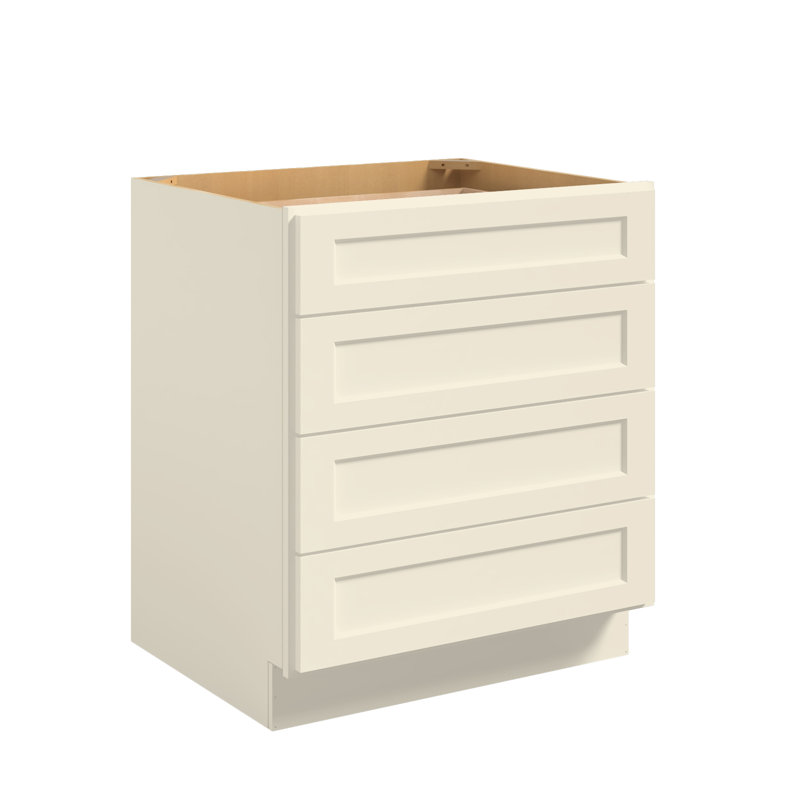 Meuble bas standard HOMEIBRO Cozy Design, 76 cm (L) x 61 cm (P) x 88 cm (H), en contreplaqué gris Shaker, prêt à assembler