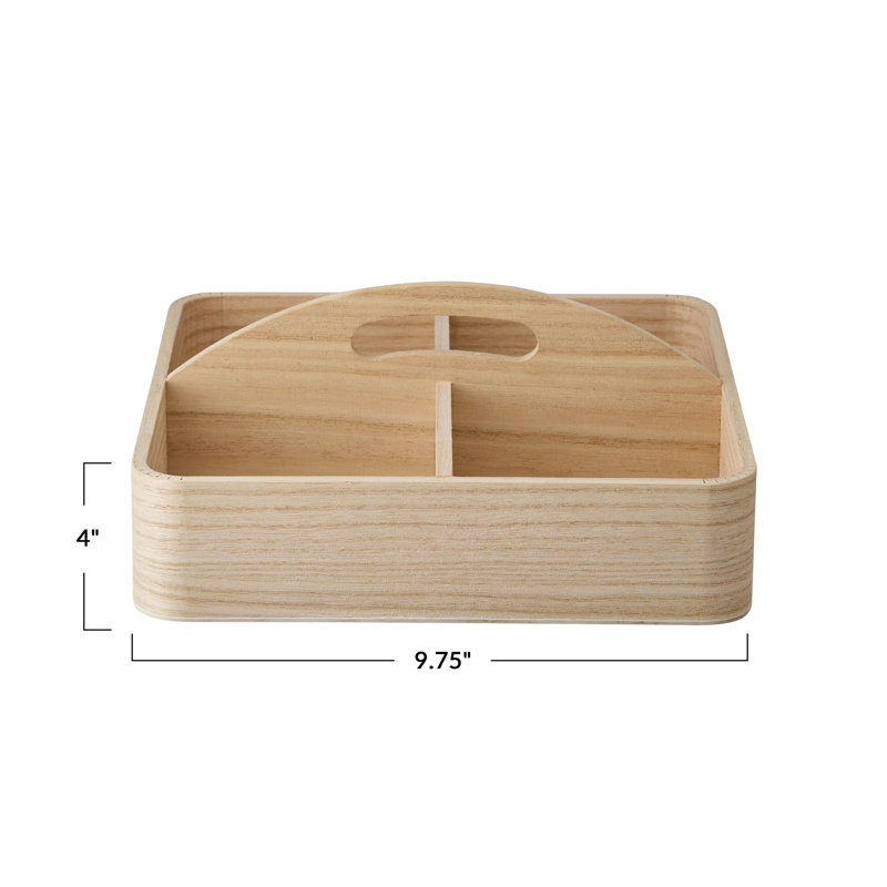 Rangement modulaire en bois de paulownia Quartet