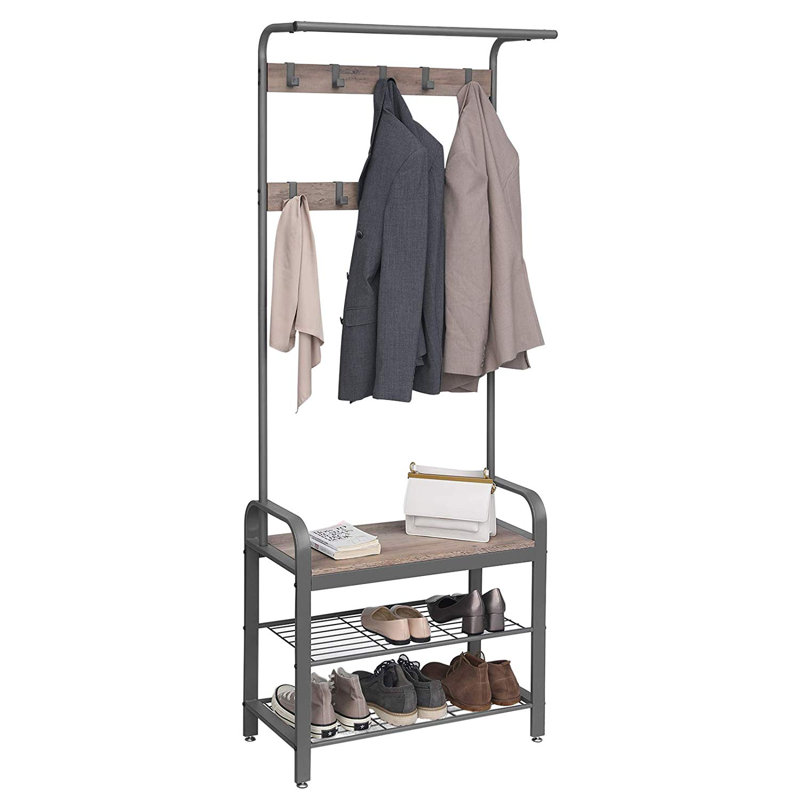 Addey Freestanding Coat Rack, Greige/Grey
