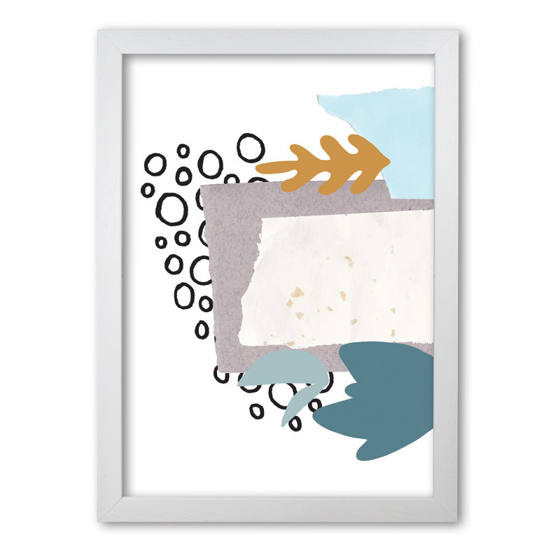 Reef Shapes Abstract 2 - Print, 42 cm H x 30 cm W x 5 cm D, White Grain Frame