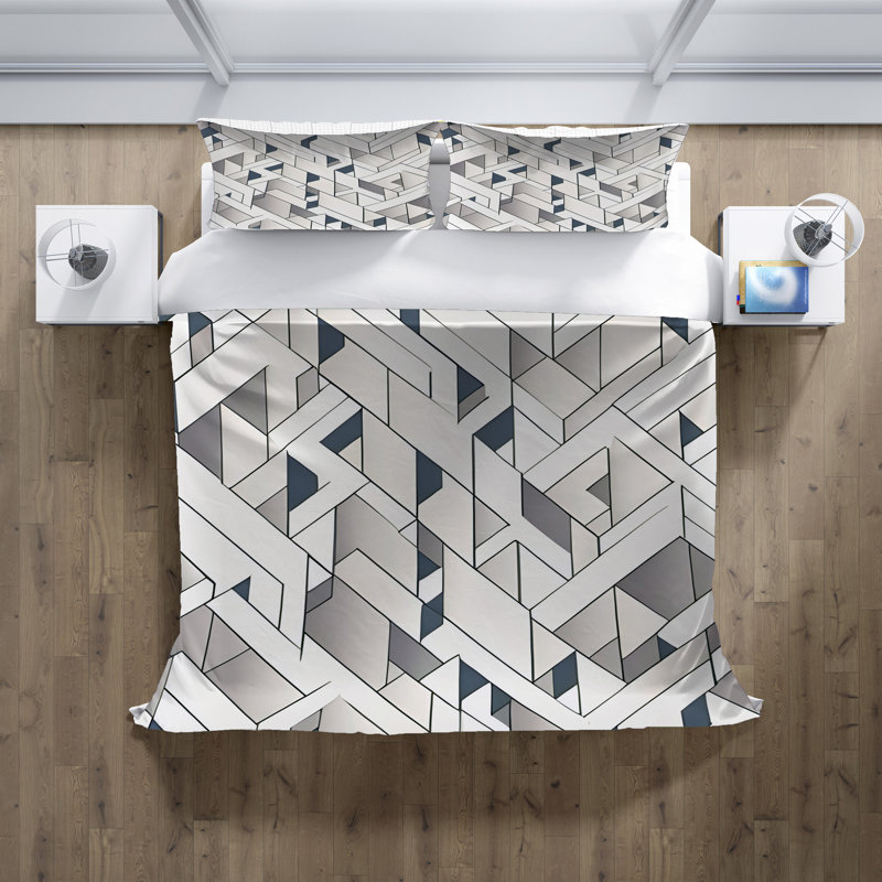 Abstract Duvet Cover, King Duvet Cover + 2 King Shams
