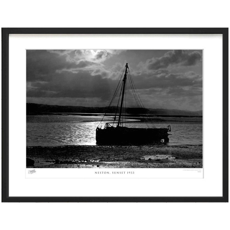 Neston, Sunset 1933 - Single Picture Frame Print, 60cm H x 80cm W x 2.3cm D