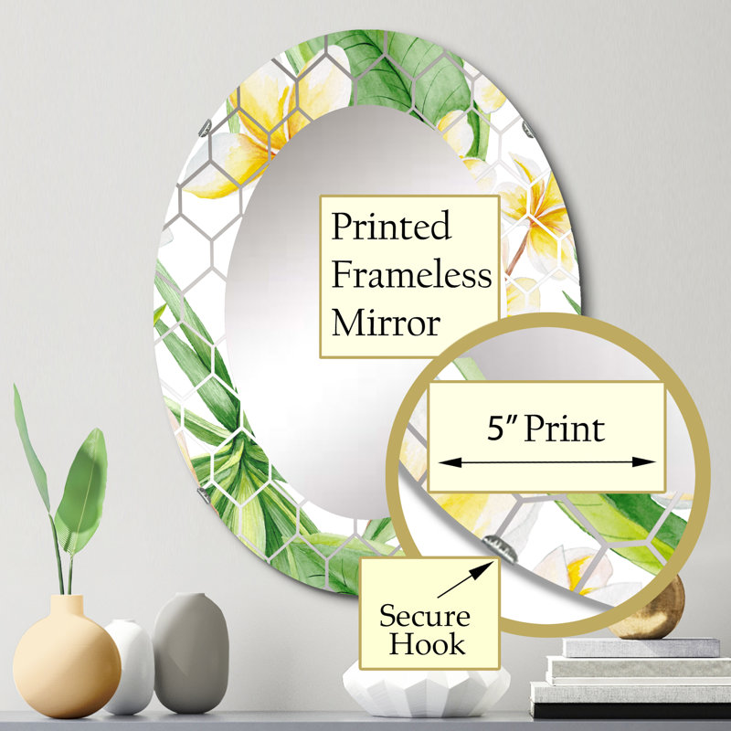 Miroir mural traditionnel Tropical, 30 po x 20 po