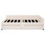 Lit rembourré beige avec 2 solutions de rangement à 2 tiroirs pour une organisation élégante d'étagères de port-121015918