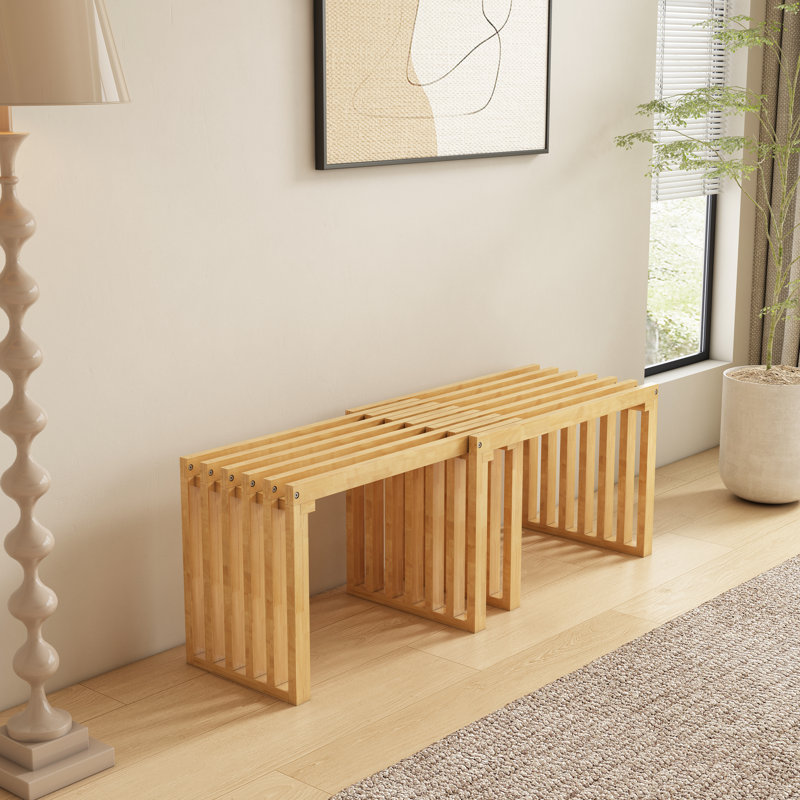Banc en bois extensible - Multi-usage pour le vestibule, la salle à manger et l'extérieur