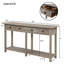 Console d'entrée rustique à texture brossée avec tiroirs et tablette inférieure pour le salon-92026518
