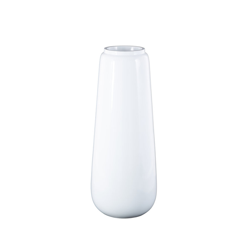 Vase de plancher en résine Mabe, Blanc, H 40 po x l 15 po x P 15 po