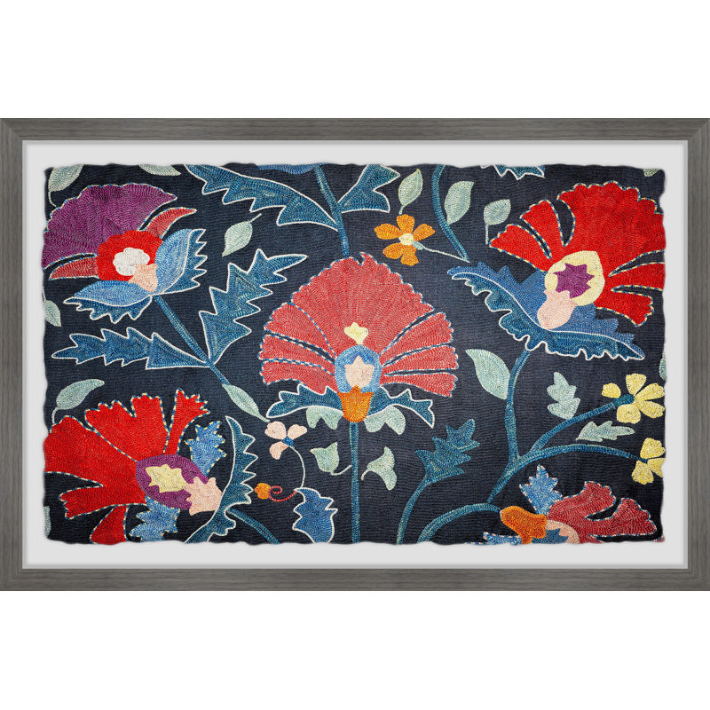 Abstract Flowers - Single Picture Frame Print, 38cm H x 45cm W x 3.81cm D