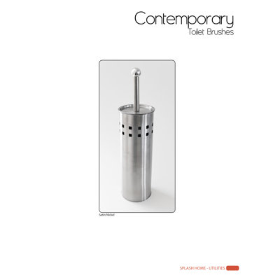 Splash Home Metal Toilet Brush And Holder