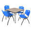 Plateau de table Kee Square, 4 chaises empilables-674458711-674458713-674458718