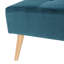 Style Mid-Century moderne en velours sarcelle, soutenu par des pieds en bouleau massif, 30,5 x 30,5 x 17 avec attrait, apparence