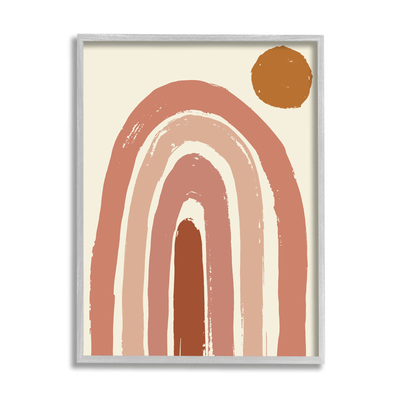 Désert soleil arc-en-ciel doux paysage beige, H 14 po x l 11 po x P 1,5 po, Estampe numérique Farmhouse