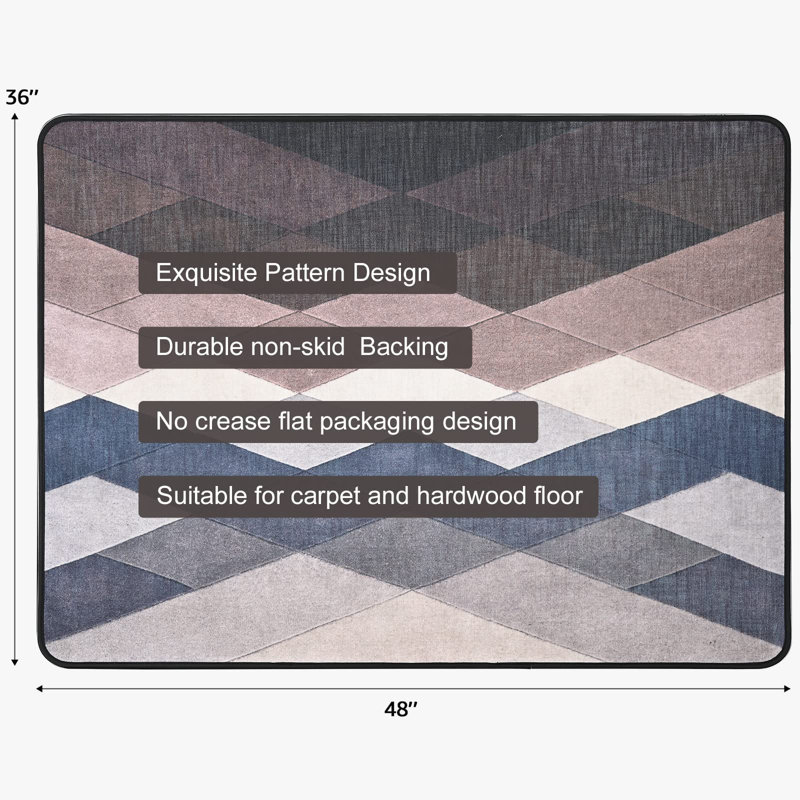 Heavy Duty Office Chair Mat 120x90cm, Anti-Skid Protector for Carpet & Hardwood Floors