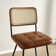 Bodnar Ratten Back Tufted PU  Upholstered Dining Side Chair
