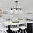 3 - Light Modern Linear Kitchen Island Dimmable Pendant With Clear Glass Shades-1404878585-1396373927